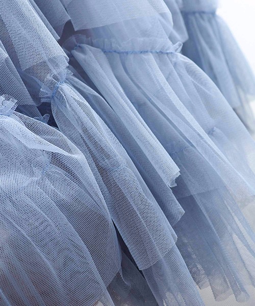 M y u(ミュー)の「【ZOZO限定アイテム】チュールティアードスカート(スカート・レディース・ピンク/ホワイト/ブラック/ブルー・FREE)」の7枚目の写真