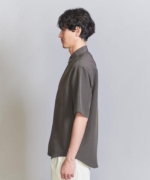 BEAUTY&YOUTH UNITED ARROWS（ビューティーアンドユースユナイテッドアローズ）の「シルキータッチ レギュラーフォルム テーパード シャツ（シャツ/ブラウス・メンズ・ライトブルー/オフホワイト/ナチュラル/ダークグレー・S/M/L/XL）」の5枚目の写真