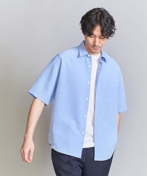 BEAUTY&YOUTH UNITED ARROWS（ビューティーアンドユースユナイテッドアローズ）の「シルキータッチ レギュラーフォルム テーパード シャツ（シャツ/ブラウス・メンズ・ライトブルー/オフホワイト/ナチュラル/ダークグレー・S/M/L/XL）」の15枚目の写真
