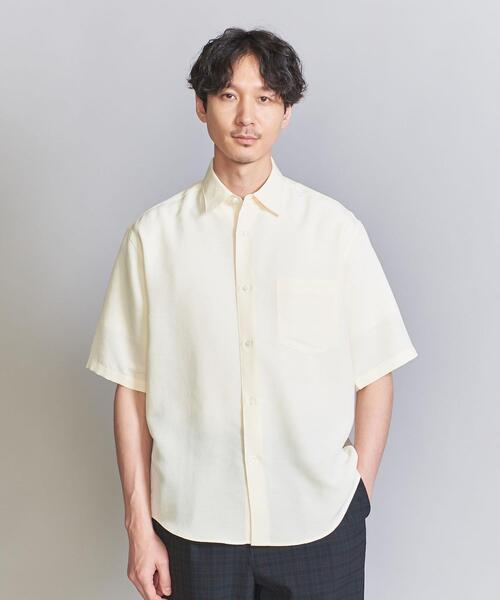 BEAUTY&YOUTH UNITED ARROWS（ビューティーアンドユースユナイテッドアローズ）の「シルキータッチ レギュラーフォルム テーパード シャツ（シャツ/ブラウス・メンズ・ライトブルー/オフホワイト/ナチュラル/ダークグレー・S/M/L/XL）」の19枚目の写真