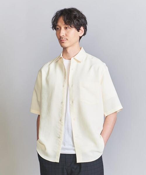 BEAUTY&YOUTH UNITED ARROWS（ビューティーアンドユースユナイテッドアローズ）の「シルキータッチ レギュラーフォルム テーパード シャツ（シャツ/ブラウス・メンズ・ライトブルー/オフホワイト/ナチュラル/ダークグレー・S/M/L/XL）」の20枚目の写真