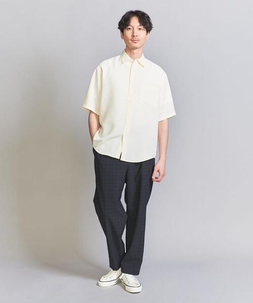 BEAUTY&YOUTH UNITED ARROWS（ビューティーアンドユースユナイテッドアローズ）の「シルキータッチ レギュラーフォルム テーパード シャツ（シャツ/ブラウス・メンズ・ライトブルー/オフホワイト/ナチュラル/ダークグレー・S/M/L/XL）」の21枚目の写真