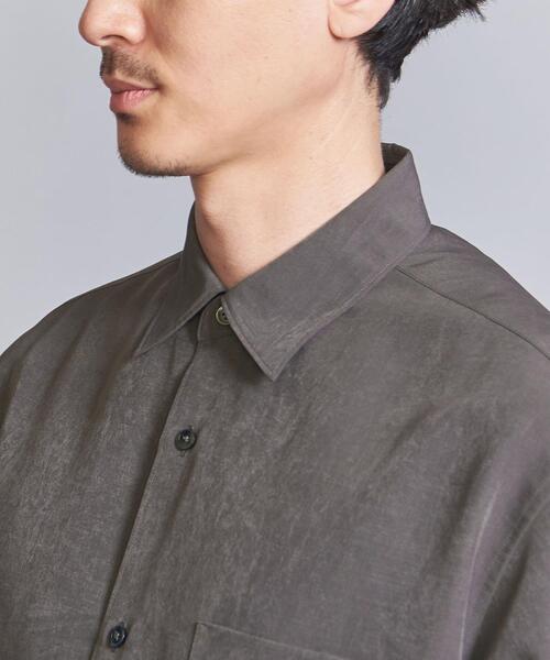 BEAUTY&YOUTH UNITED ARROWS（ビューティーアンドユースユナイテッドアローズ）の「シルキータッチ レギュラーフォルム テーパード シャツ（シャツ/ブラウス・メンズ・ライトブルー/オフホワイト/ナチュラル/ダークグレー・S/M/L/XL）」の22枚目の写真