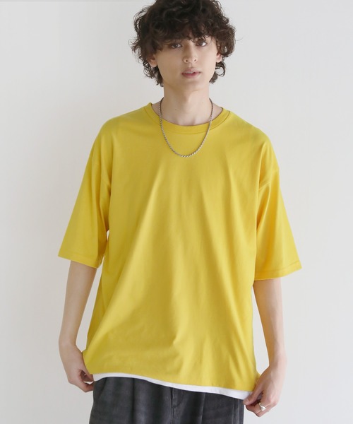 ASTRONOMY(アストロノミー)の「Buyer's Select/接触冷感天竺オーバーサイズカットソー(Tシャツ/カットソー・メンズ・ブラック/ブルーグレー/チャコール/ベージュ系/グリーン/ホワイト/オレンジ/イエロー・LL/M/L)」の7枚目の写真