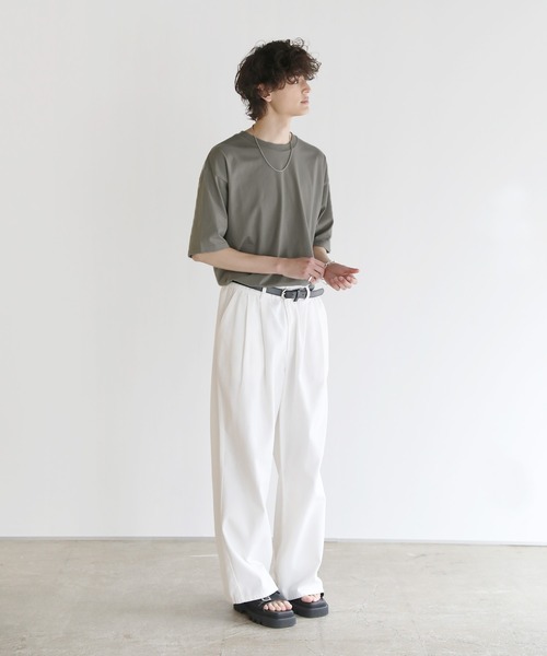 ASTRONOMY(アストロノミー)の「Buyer's Select/接触冷感天竺オーバーサイズカットソー(Tシャツ/カットソー・メンズ・ブラック/ブルーグレー/チャコール/ベージュ系/グリーン/ホワイト/オレンジ/イエロー・LL/M/L)」の10枚目の写真