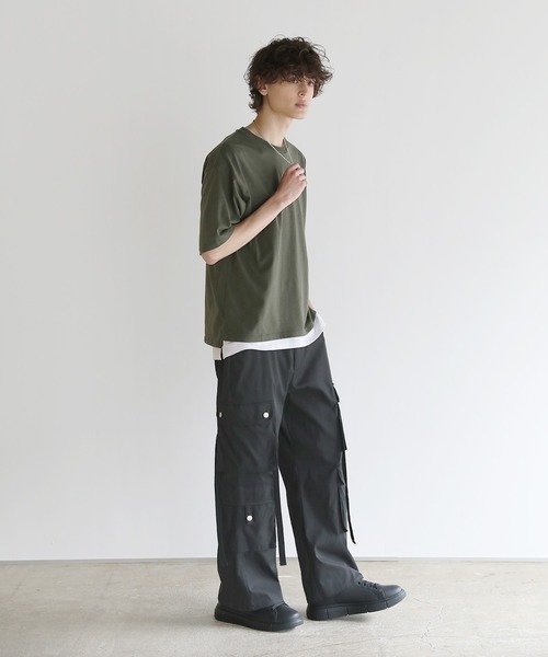 ASTRONOMY(アストロノミー)の「Buyer's Select/接触冷感天竺オーバーサイズカットソー(Tシャツ/カットソー・メンズ・ブラック/ブルーグレー/チャコール/ベージュ系/グリーン/ホワイト/オレンジ/イエロー・LL/M/L)」の15枚目の写真