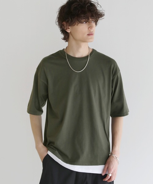 ASTRONOMY(アストロノミー)の「Buyer's Select/接触冷感天竺オーバーサイズカットソー(Tシャツ/カットソー・メンズ・ブラック/ブルーグレー/チャコール/ベージュ系/グリーン/ホワイト/オレンジ/イエロー・LL/M/L)」の12枚目の写真