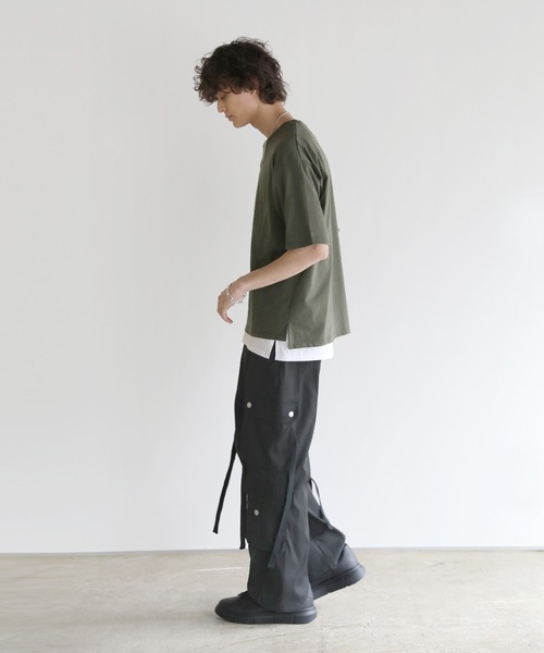 ASTRONOMY(アストロノミー)の「Buyer's Select/接触冷感天竺オーバーサイズカットソー(Tシャツ/カットソー・メンズ・ブラック/ブルーグレー/チャコール/ベージュ系/グリーン/ホワイト/オレンジ/イエロー・LL/M/L)」の14枚目の写真