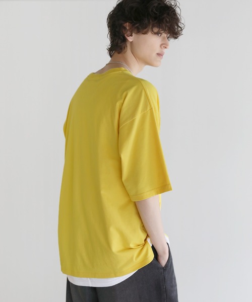 ASTRONOMY(アストロノミー)の「Buyer's Select/接触冷感天竺オーバーサイズカットソー(Tシャツ/カットソー・メンズ・ブラック/ブルーグレー/チャコール/ベージュ系/グリーン/ホワイト/オレンジ/イエロー・LL/M/L)」の17枚目の写真