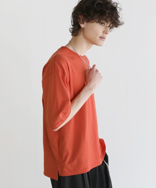 ASTRONOMY(アストロノミー)の「Buyer's Select/接触冷感天竺オーバーサイズカットソー(Tシャツ/カットソー・メンズ・ブラック/ブルーグレー/チャコール/ベージュ系/グリーン/ホワイト/オレンジ/イエロー・LL/M/L)」の21枚目の写真