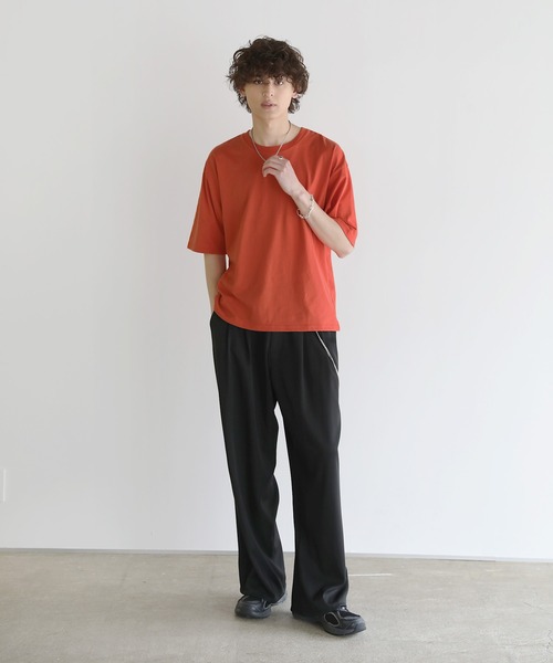 ASTRONOMY(アストロノミー)の「Buyer's Select/接触冷感天竺オーバーサイズカットソー(Tシャツ/カットソー・メンズ・ブラック/ブルーグレー/チャコール/ベージュ系/グリーン/ホワイト/オレンジ/イエロー・LL/M/L)」の22枚目の写真