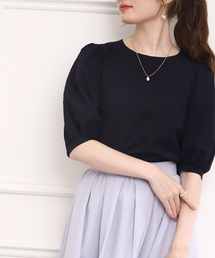 ◆【再入荷！】サッカードットパフスリーブブラウス