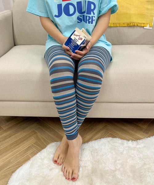 Healthknit(ヘルスニット)の「【 HealthKnit / ヘルスニット 】ゆる圧レギンス ボーダーレギンス スポーツ 運動 4208 4210 SIP(レギンス/スパッツ・レディース・ブルー系その他/グレー/ネイビー/チャコール・L/M)」の20枚目の写真