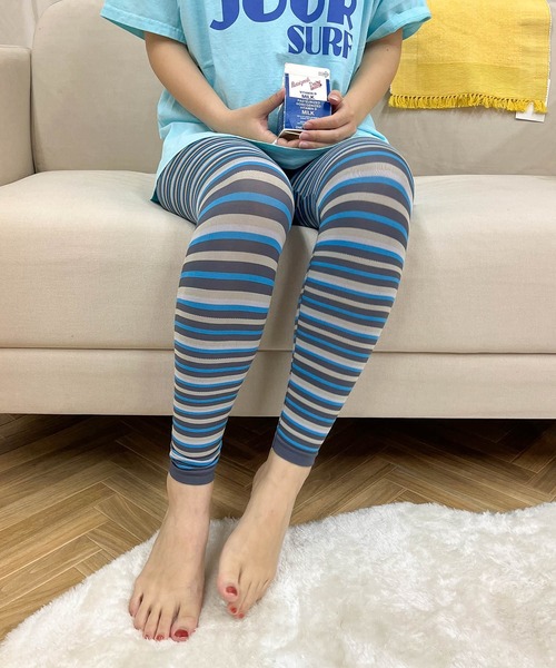 Healthknit(ヘルスニット)の「【 HealthKnit / ヘルスニット 】ゆる圧レギンス ボーダーレギンス スポーツ 運動 4208 4210 SIP(レギンス/スパッツ・レディース・ブルー系その他/グレー/ネイビー/チャコール・L/M)」の21枚目の写真