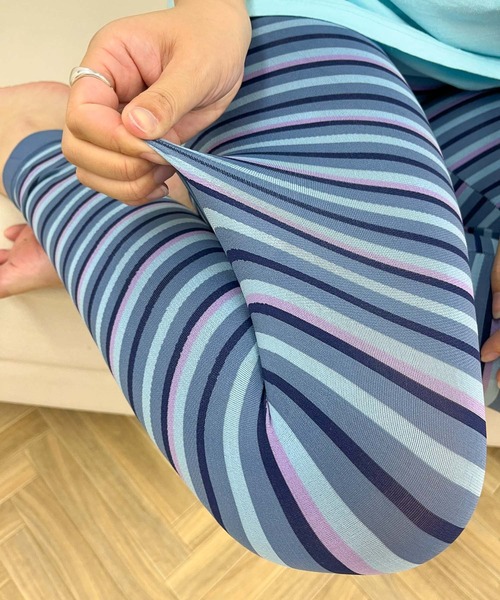 Healthknit(ヘルスニット)の「【 HealthKnit / ヘルスニット 】ゆる圧レギンス ボーダーレギンス スポーツ 運動 4208 4210 SIP(レギンス/スパッツ・レディース・ブルー系その他/グレー/ネイビー/チャコール・L/M)」の22枚目の写真