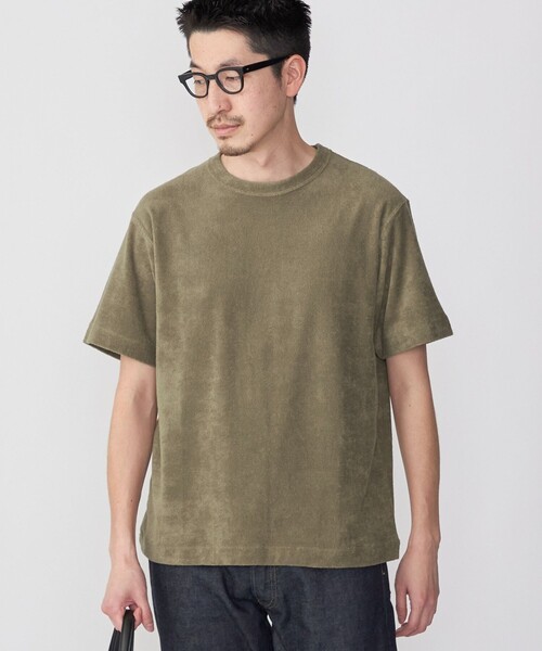 SHIPS(シップス)の「SHIPS: PLA ポリ乳酸 パイル Tシャツ(Tシャツ/カットソー・メンズ・ネイビー/カーキ/オフホワイト・SMALL/MEDIUM/LARGE/X-LARGE)」の1枚目の写真