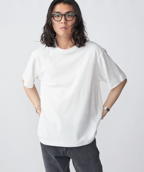 SHIPS(シップス)の「SHIPS: PLA ポリ乳酸 パイル Tシャツ(Tシャツ/カットソー・メンズ・ネイビー/カーキ/オフホワイト・SMALL/MEDIUM/LARGE/X-LARGE)」の5枚目の写真