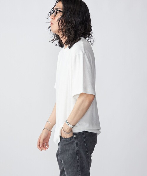 SHIPS(シップス)の「SHIPS: PLA ポリ乳酸 パイル Tシャツ(Tシャツ/カットソー・メンズ・ネイビー/カーキ/オフホワイト・SMALL/MEDIUM/LARGE/X-LARGE)」の6枚目の写真