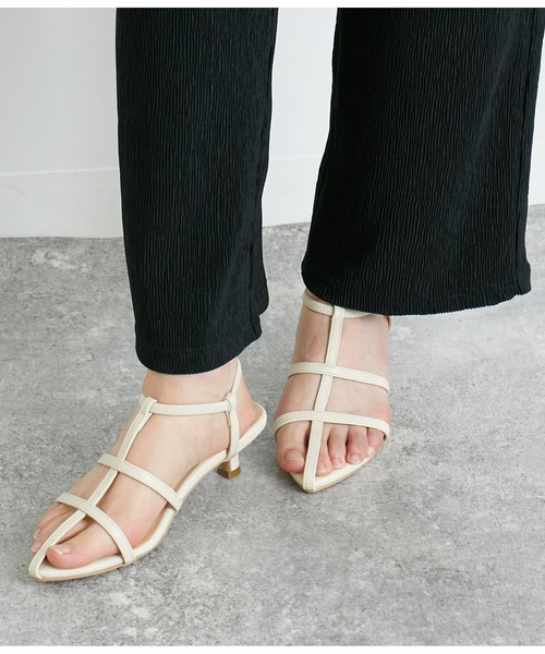 ANAP(アナップ)の「ストラップサンダル(サンダル・レディース・ブラック/オフホワイト・S/M/L)」の1枚目の写真