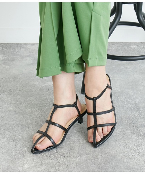 ANAP(アナップ)の「ストラップサンダル(サンダル・レディース・ブラック/オフホワイト・S/M/L)」の2枚目の写真