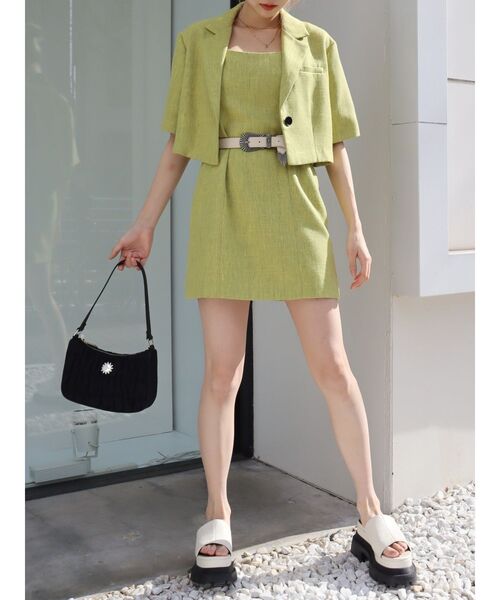 EVRIS（エヴリス）の「ギャザーハンドBAG（ハンドバッグ・レディース・ホワイト/ブラック/グリーン・FREE）」の10枚目の写真