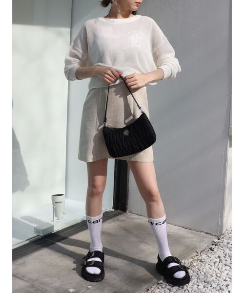 EVRIS（エヴリス）の「ギャザーハンドBAG（ハンドバッグ・レディース・ホワイト/ブラック/グリーン・FREE）」の14枚目の写真