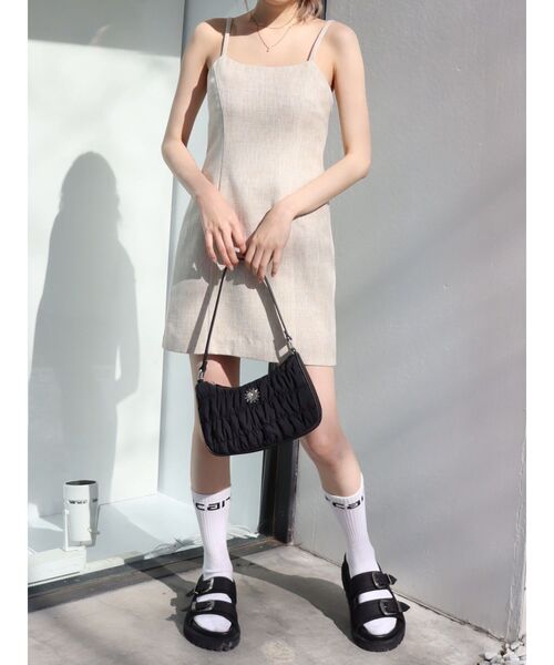 EVRIS（エヴリス）の「ギャザーハンドBAG（ハンドバッグ・レディース・ホワイト/ブラック/グリーン・FREE）」の15枚目の写真