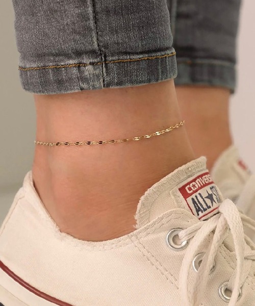 TONE SELECT GOODS（トーンセレクトグッズ）の「urbanfemine./[サージカルステンレス]デザインチェーンアンクレット U7026（アンクレット・レディース・イエローゴールド/ホワイトゴールド/ピンクゴールド・FREE）」の8枚目の写真