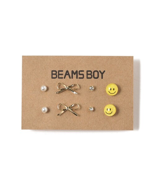 BEAMS BOY(ビームスボーイ)の「BEAMS BOY / モチーフ セット ピアス 8P(ピアス(両耳用)・レディース・シルバー/ゴールド・ONE SIZE)」の2枚目の写真
