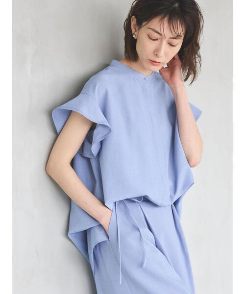 接触冷感比翼シャツチュニック