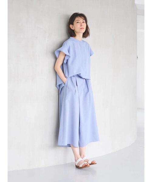 接触冷感比翼シャツチュニック