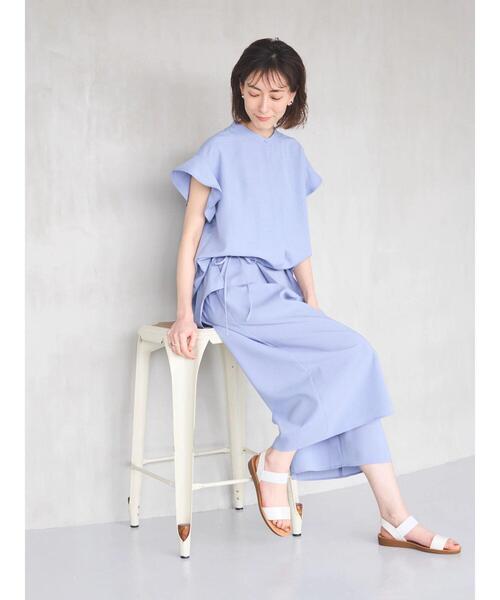 接触冷感比翼シャツチュニック