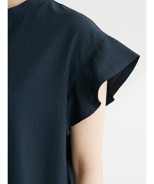 Green Parks(グリーンパークス)の「接触冷感 比翼シャツチュニック(チュニック・レディース・ライトベージュ/ブルー/ライトグリーン/ダークネイビー・FREE)」の8枚目の写真