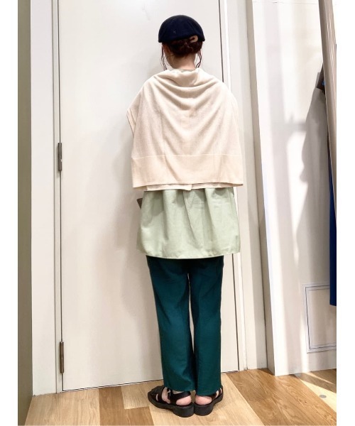 Green Parks(グリーンパークス)の「接触冷感 比翼シャツチュニック(チュニック・レディース・ライトベージュ/ブルー/ライトグリーン/ダークネイビー・FREE)」の22枚目の写真