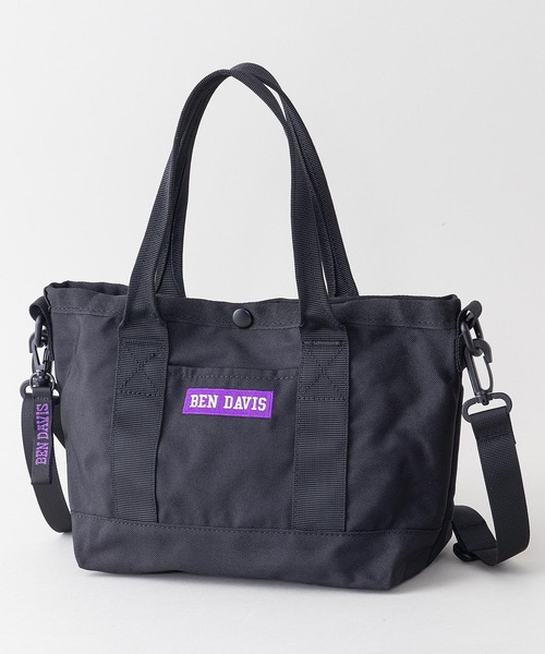 BEN DAVIS(ベンデイビス)の「【BEN DAVIS/ベンデイビス】2WAY トラベルショルダー トートバッグM BDW-8068 ポリエステルキャンバス素材使用(ショルダーバッグ・メンズ・パープル/ブラック/レッド・FREE)」の2枚目の写真