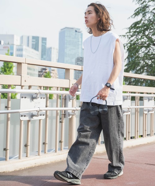 WEGO（ウィゴー）の「WEGO/ヘビーウエイトノースリーブ（タンクトップ・メンズ・ブラック/ホワイト・MEDIUM/LARGE）」の3枚目の写真