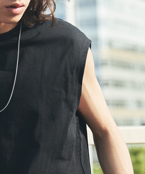 WEGO（ウィゴー）の「WEGO/ヘビーウエイトノースリーブ（タンクトップ・メンズ・ブラック/ホワイト・MEDIUM/LARGE）」の18枚目の写真