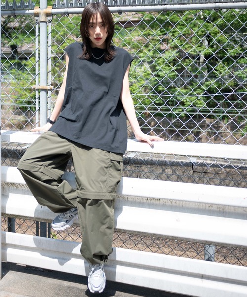 WEGO（ウィゴー）の「WEGO/ヘビーウエイトノースリーブ（タンクトップ・メンズ・ブラック/ホワイト・MEDIUM/LARGE）」の8枚目の写真