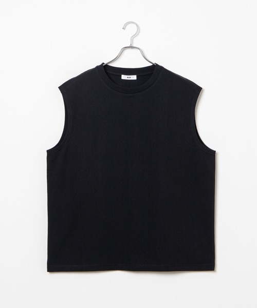 WEGO（ウィゴー）の「WEGO/ヘビーウエイトノースリーブ（タンクトップ・メンズ・ブラック/ホワイト・MEDIUM/LARGE）」の5枚目の写真