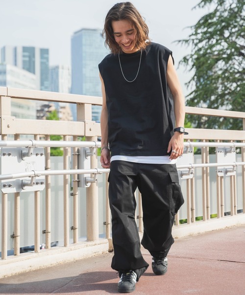 WEGO（ウィゴー）の「WEGO/ヘビーウエイトノースリーブ（タンクトップ・メンズ・ブラック/ホワイト・MEDIUM/LARGE）」の11枚目の写真