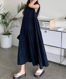 ノースリーブ・ティアードワンピース