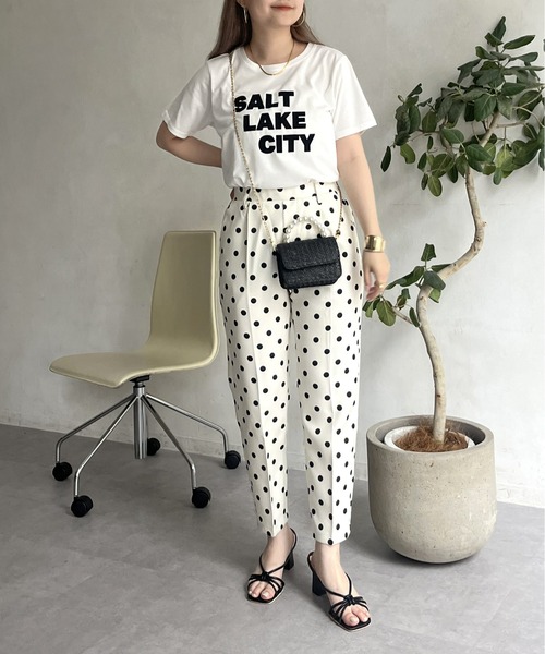 prose verse（プロズヴェール）の「フロッキーロゴTシャツ（Tシャツ/カットソー・レディース・チャコール/オフホワイト・ﾌﾘ-）」の11枚目の写真