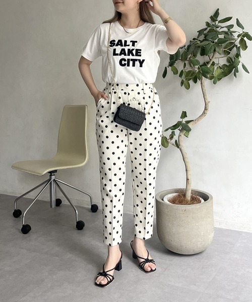 prose verse（プロズヴェール）の「フロッキーロゴTシャツ（Tシャツ/カットソー・レディース・チャコール/オフホワイト・ﾌﾘ-）」の12枚目の写真