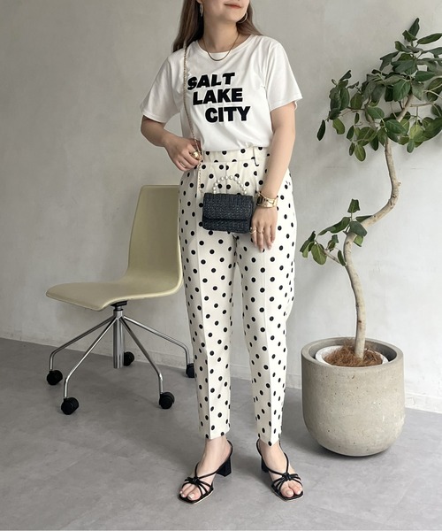 prose verse（プロズヴェール）の「フロッキーロゴTシャツ（Tシャツ/カットソー・レディース・チャコール/オフホワイト・ﾌﾘ-）」の13枚目の写真