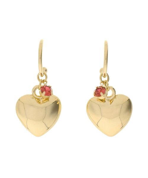 jouetie（ジュエティ）の「ポイントビジューハートピアス（ピアス（両耳用）・レディース・シルバー/ゴールド・FREE）」の7枚目の写真