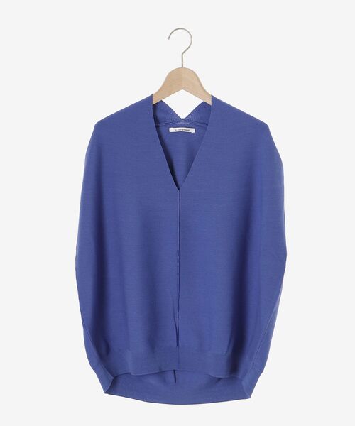 le.coeur blanc（ルクールブラン）の「ガーターアミコクーンVネックニット（ニット/セーター・レディース・ブルー/マスタード/オフホワイト/ダークブラウン・38）」の8枚目の写真