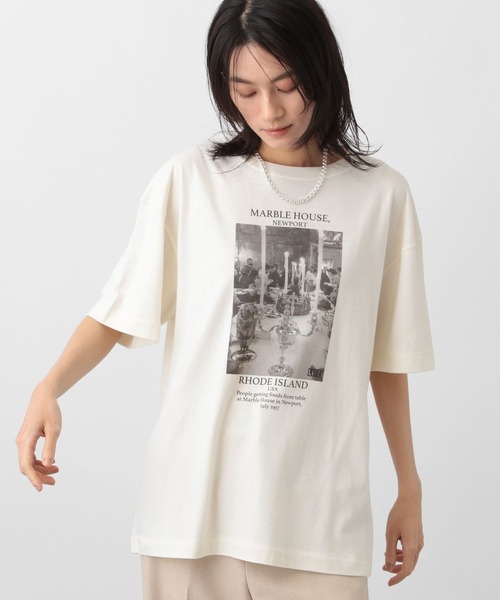 A part by（アパートバイ）の「【Good Rock Speed別注】フォトTEE_5分袖（Tシャツ/カットソー・レディース・ブラック/アイボリー・FREE）」の2枚目の写真