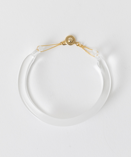 HARIO Lampwork Factory（ハリオランプワークファクトリー）の「【HARIO Lampwork Factory】 バングル　スモーク（バングル/リストバンド・レディース・クリア・フリー）」の3枚目の写真