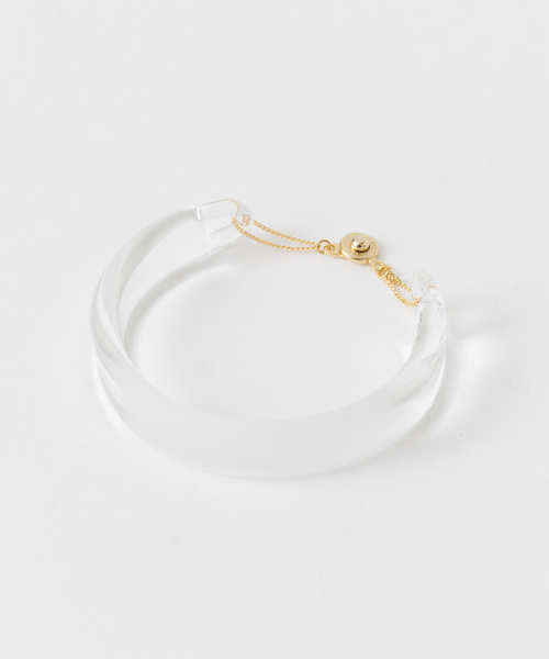 HARIO Lampwork Factory（ハリオランプワークファクトリー）の「【HARIO Lampwork Factory】 バングル　スモーク（バングル/リストバンド・レディース・クリア・フリー）」の4枚目の写真