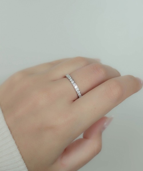 ebine(エビネ)の「2mm Full Eternity Ring 金属アレルギー対応 サージカルステンレス(リング・レディース・ピンク/ゴールド/シルバー・9号/7号/13号/11号/16号)」の8枚目の写真